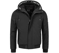 Indicode Herren Albany Jacke mit Kapuze | Herrenjacke Übergangsjacke für Männer Black, L