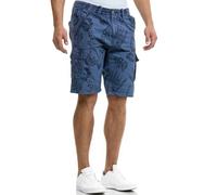 Indicode Herren Albert Moderne Cargo Shorts Hawaii aus 100% Baumwolle | Modische Herrenshorts für Urlaub und Freizeit im Hawaii-Look, Cargoshorts, Bermudas, coole Sommerhose, kurze Hose für Männer