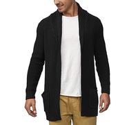 Indicode Herren Anaheim Strickjacke mit 2 aufgesetzten Taschen | Winterjacke Cardigan Black, 3XL