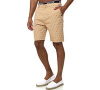 Indicode Herren Apostolis Chino Shorts mit 4 Taschen | Bermuda Sommershorts für Männer Tan, XL