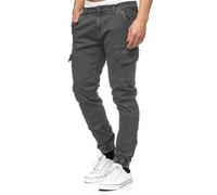 Indicode Herren August Cargohose Outdoorhose aus Baumwolle mit 6 Taschen