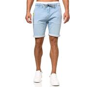 Indicode Herren Azibo Jeans Jogging Shorts mit 4 Taschen | Kurze Denim Hose für Männer Dim Blue, XXL