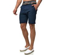 Indicode Herren Baltin Chino Shorts mit 5 Taschen aus 97% Baumwolle | Bermuda Sommershorts für Männer Navy, XXL