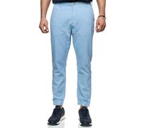 Indicode Herren Blnda Stoffhose aus Leinen & Baumwolle | Herrenhose Freizeithose Männer Blue Wave 3XL