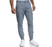 Indicode Leinenhose Herren marine, S