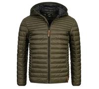 Indicode Herren Bowers Steppjacke in Daunenjacken-Optik | Winterjacke Übergangsjacke Army M