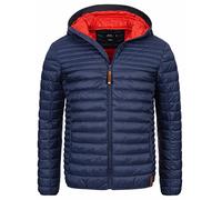 Indicode Herren Bowers Steppjacke in Daunenjacken-Optik | Winterjacke Übergangsjacke XXL, Navy