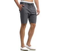 Indicode Herren Bowmanville Shorts aus Leinen & Baumwolle Atmungsaktiv | Leichte Herrenshorts für Urlaub und Freizeit mit luftiger Qualität, Bermudas, Sommerhose, Strandshorts, kurze Hose für Männer