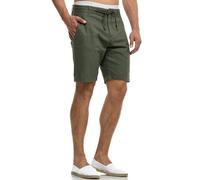 Indicode Herren Bowmanville Shorts aus Leinen & Baumwolle Atmungsaktiv | Leichte Herrenshorts für Urlaub und Freizeit mit luftiger Qualität, Bermudas, Sommerhose, Strandshorts, kurze Hose für Männer