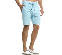 Indicode Herren Bowmanville Shorts aus Leinen & Baumwolle Atmungsaktiv | Leichte Herrenshorts für Urlaub und Freizeit mit luftiger Qualität, Bermudas, Sommerhose, Strandshorts, kurze Hose für Männer