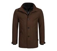 Indicode Herren Brittany Kurzmantel mit Stehkragen | Herrenmantel Wollmantel Mantel Männer Demitasse XL