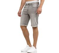 Indicode Herren Jeans Shorts - Caden grau Gr. S