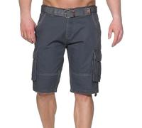 Indicode - Monroe Iron - Shorts - Grau - 3XL - 100% Baumwolle Grau 3XL