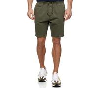 Indicode Herren Carver Chino Shorts mit Kordelzug aus Baumwolle | Bermuda Sommershorts für Männer Grün, XXL