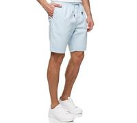Indicode Herren Carver Chino Shorts mit Kordelzug aus Baumwolle | Bermuda Sommershorts für Männer Sky Blue, XXL
