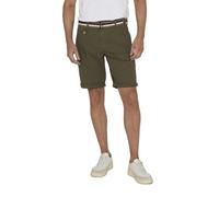 Indicode Herren Chino Shorts mit Gürtel Kurze Hose Sommershorts Stretch Bermuda INRoyce 70-039 Army (600) L