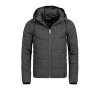 Indicode Herren Circus Steppjacke Daunenjacken-Optik mit abnehmbarer Kapuze | Leichte Steppjacke im Daunenlook, Herrenjacke, Regenjacke, Outdoorjacke, vielseitige Übergangsjacke für Männer