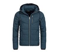 Indicode Herren Circus Steppjacke Daunenjacken-Optik mit abnehmbarer Kapuze | Leichte Steppjacke im Daunenlook, Herrenjacke, Regenjacke, Outdoorjacke, vielseitige Übergangsjacke für Männer