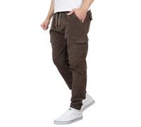 Indicode Herren Cord Hose Cargohose Sydney Baumwolle Cordhose Chino Jogger (Brown, XL)