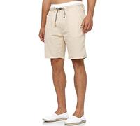 Indicode Herren Corvallis Chino Shorts mit 4 Taschen | Bermuda Sommershorts für Männer Fog, L