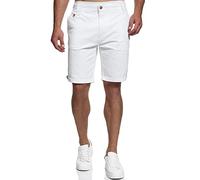 Indicode Herren Creel Chino Shorts mit 5 Taschen | Bermuda Herrenshorts Chinoshorts Freizeitshorts Männer Offwhite, XXL