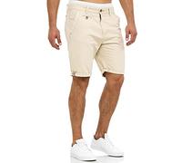 Indicode Herren Cuba Chino Shorts mit 5 Taschen aus Baumwollgemisch | Bermuda Sommershorts für Männer Fog, L