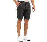 Indicode Herren Cuba Chino Shorts mit 5 Taschen inkl. Gürtel aus 100% Baumwolle | Kurze Hose Regular Fit Bermudas Sommerhose Herrenshorts Short Men Pants Chinohose für Männer Raven 3XL