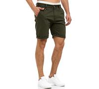 Indicode Herren Cuba leichte Chino Shorts mit Taschen aus Baumwollgemisch | Leichte Chino Shorts aus Baumwollgemisch mit Taschen, kurze Hose, Bermudas, Herrenshorts, Sommerhose, Freizeithose für Männer