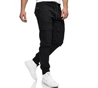 Indicode Herren Dennis Cargohose zeitlos aus 98% Baumwolle mit 6 Taschen | Strapazierfähige Outdoorhose aus Baumwollmaterial mit bequemer Passform, Freizeithose, Funktionshose, Arbeitshose für Männer