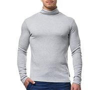 Indicode Herren Eagon Langarmshirt Longsleeve aus Baumwolle mit Rollkragen