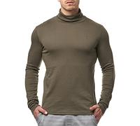 Indicode Langarmshirt Rollkragen Herren khaki, L