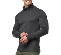 Indicode Herren Eagon Langarmshirt mit Rollkragen | Langarm Shirt Longsleeve für Männer Charcoal Mix, S