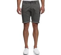 Indicode Herren Estrada Chino Shorts aus 98% Baumwolle | Bermuda Herrenshorts Chinoshorts Freizeitshorts Männer Pewter, M
