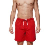 Indicode Herren Ferguson Badehose mit 3 Taschen und Tunnelzug | Badeshorts für Männer Goji Berry XXL