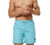 Indicode Herren Ferguson Badehose mit 3 Taschen und Tunnelzug | Badeshorts für Männer Maui Blue, XL