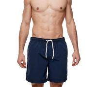 Indicode Herren Ferguson Badehose mit 3 Taschen und Tunnelzug | Badeshorts für Männer Navy, L