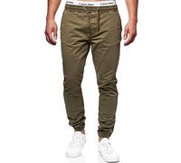 Indicode Herren Fields Stoffhose mit 4 Taschen | Stretch Hose Herrenhose für Männer Army, XL