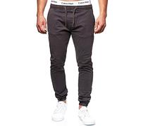 Indicode Herren Fields Stoffhose mit 4 Taschen | Stretch Hose Herrenhose für Männer Raven, L