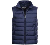 Indicode Herren Gibbon Steppweste mit Stehkragen | Herrenweste Weste Markenweste Männer Navy, L