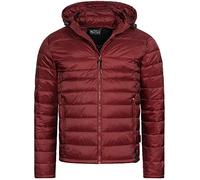 Indicode Herren Hampshire Steppjacke Daunenjacken-Optik abnehmbare Kapuze | Warme Steppjacke in modernem Daunenlook, Herrenjacke, Übergangsjacke, Outdoorjacke, gefütterte Winterjacke für Männer