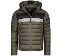 Indicode Herren Hampshire Steppjacke in Daunenjacken-Optik | Winterjacke Übergangsjacke Army Mix, XL