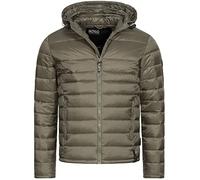 Indicode Herren Hampshire Steppjacke in Daunenjacken-Optik | Winterjacke Übergangsjacke Army, XXL