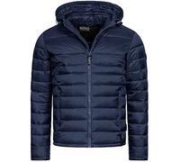 Indicode Herren Hampshire Steppjacke in Daunenjacken-Optik | Winterjacke Übergangsjacke Navy, S