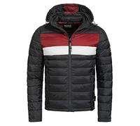 Indicode Herren Hampshire Steppjacke in Daunenjacken-Optik | Winterjacke Übergangsjacke Ultra Black, XXL