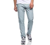 Indicode Herren Haverfield Stoffhose aus Leinen & Baumwolle | Herrenhose Freizeithose Männer Blue Wave S