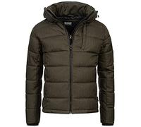 Indicode Herren Hebert Steppjacke in Daunenjacken-Optik | Winterjacke Übergangsjacke Army S