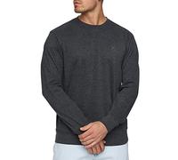 Indicode Herren Holt Sweatshirt aus Baumwollmischung | Sweater mit RIPP-Bündchen Pullover für Männer Charcoal Mix, S