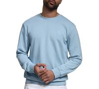 Indicode Herren Holt Sweatshirt aus Baumwollmischung | Sweater mit RIPP-Bündchen Pullover für Männer Blue Wave, XXL