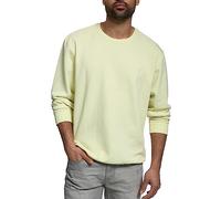 Indicode Herren Holt Sweatshirt aus Baumwollmischung | Sweater mit RIPP-Bündchen Pullover für Männer Young Wheat, S