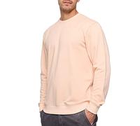 Indicode Herren Holt Sweatshirt aus Baumwollmischung | Sweater mit RIPP-Bündchen Pullover für Männer Pale Peach, S